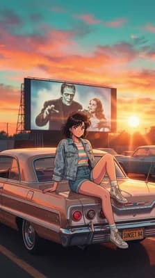 Retro Drive In wallpaper thumbnail