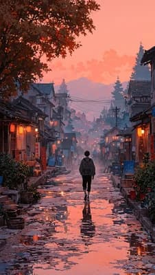 Peaceful Street Scene wallpaper thumbnail