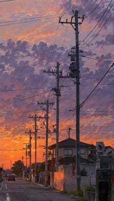 Vibrant City Sunset wallpaper thumbnail