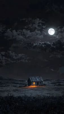 Moonlit House wallpaper thumbnail