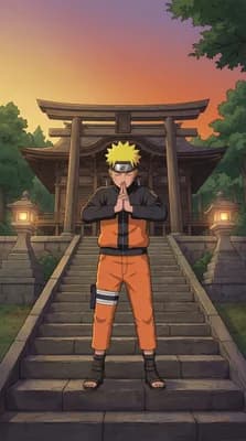 Naruto Sunset Pray wallpaper thumbnail