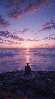 Peaceful Ocean Sunset wallpaper thumbnail