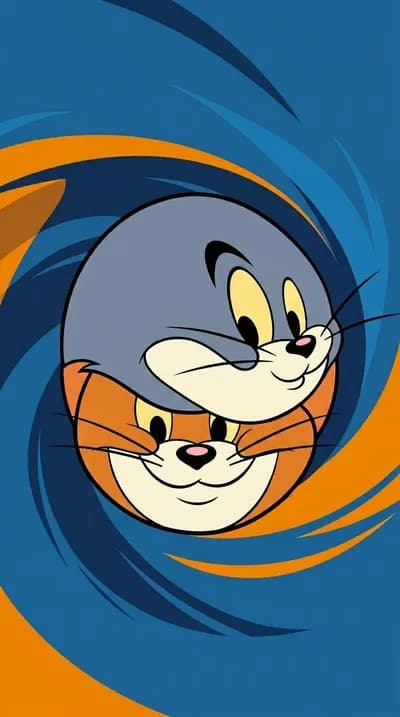 Tom and Jerry Cartoon Duo wallpaper thumbnail