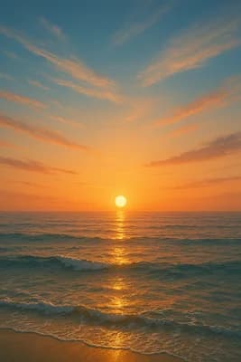 Golden Ocean Sunset wallpaper thumbnail