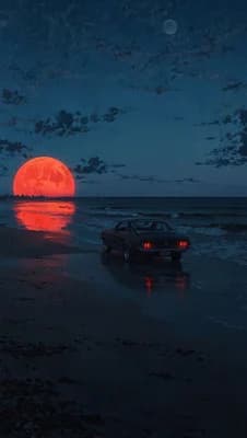 Moonlit Beach Drive wallpaper thumbnail