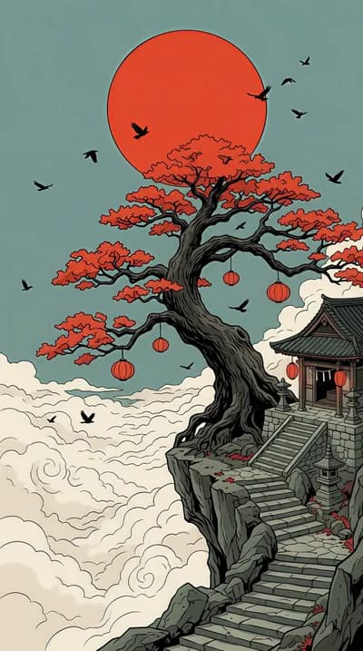 Serenity on the Cliffside wallpaper thumbnail