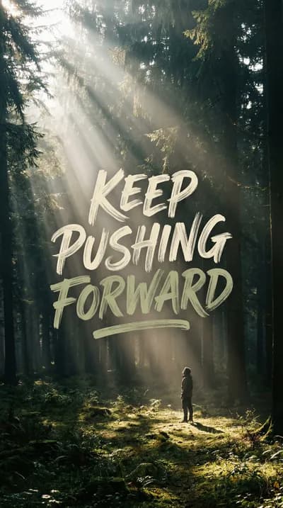Keep Pushing Forward in Nature's Light wallpaper thumbnail