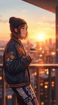 Sunrise City Girl wallpaper thumbnail