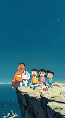 Doraemon with All his friends wallpaper thumbnail