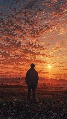 Sunset City Silhouette wallpaper thumbnail