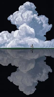 Cloud Bike Reflection wallpaper thumbnail