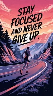 Stay Focused And Never Give Up wallpaper thumbnail