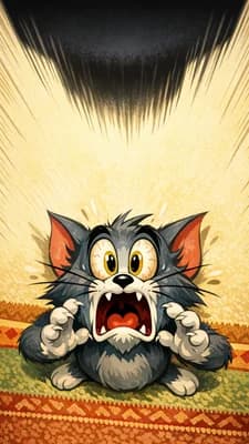 Scared Cat Moment wallpaper thumbnail