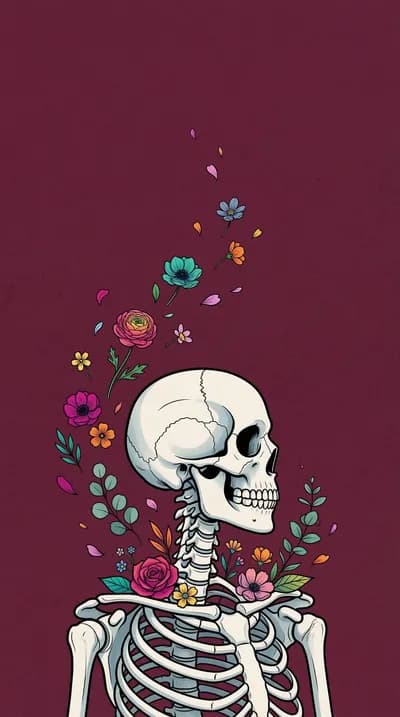 Blooming Skull wallpaper thumbnail