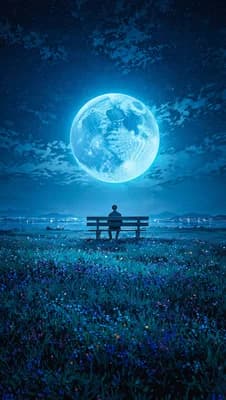 Moonlit Night Scene wallpaper thumbnail