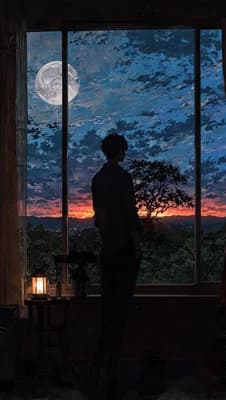 Moonlit Night View wallpaper thumbnail