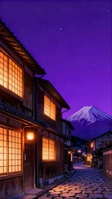 Japanese Night Scene wallpaper thumbnail