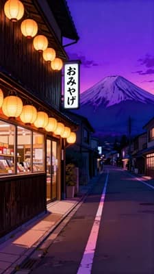 Purple Mountain Town wallpaper thumbnail