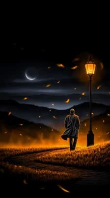 Lonely Night Walk wallpaper thumbnail