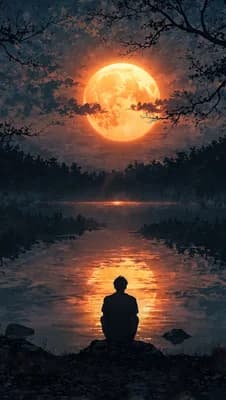 Moonlit River Serenity wallpaper thumbnail