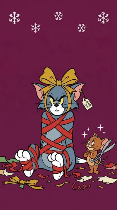 Tom and Jerry Holiday Mischief wallpaper thumbnail