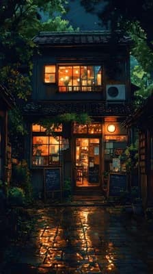 Rainy Japanese House wallpaper thumbnail