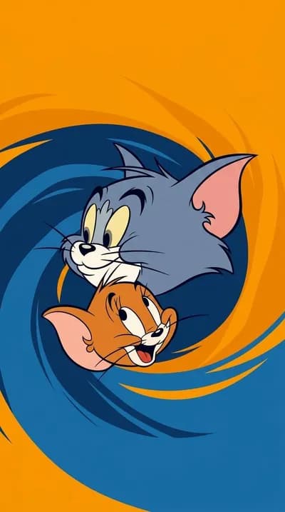 Tom and Jerry Cartoon Characters wallpaper thumbnail