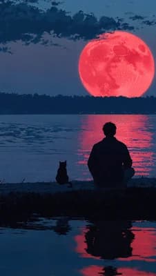 Red Moon Serenity wallpaper thumbnail