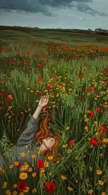 Floral Field Serenity wallpaper thumbnail