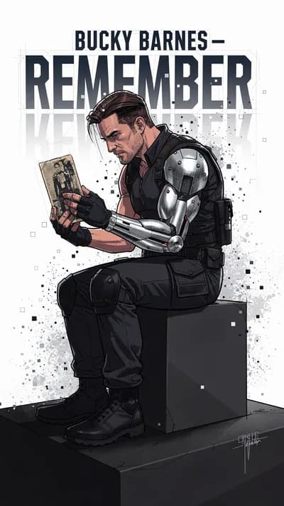 Bucky Barnes Remember wallpaper thumbnail