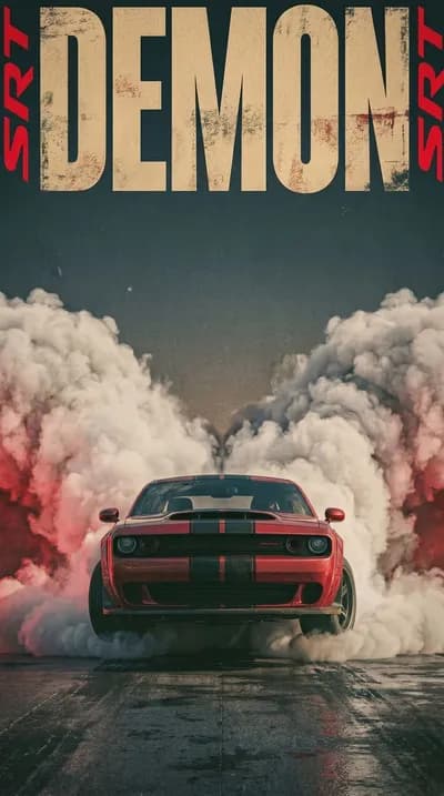 Dodge Demon on Fire wallpaper thumbnail