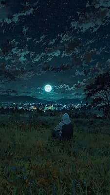 Moonlit Night Scene wallpaper thumbnail