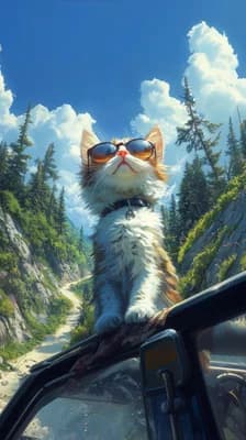Cool Cat Ride wallpaper thumbnail
