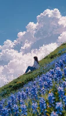 Dreamy Floral Scene wallpaper thumbnail