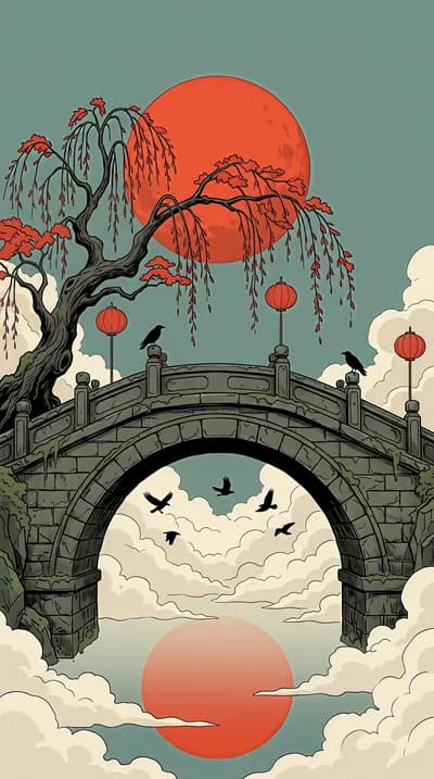 Misty Bridge Serenity wallpaper thumbnail