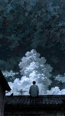 Lonely Rooftop Moment wallpaper thumbnail