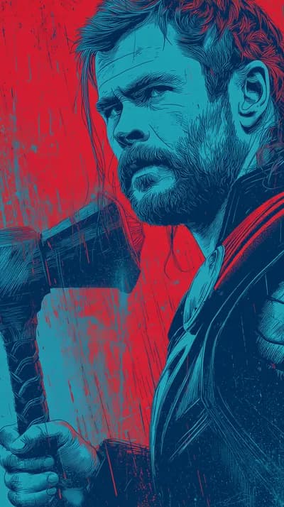 Thor's Fierce Gaze wallpaper thumbnail