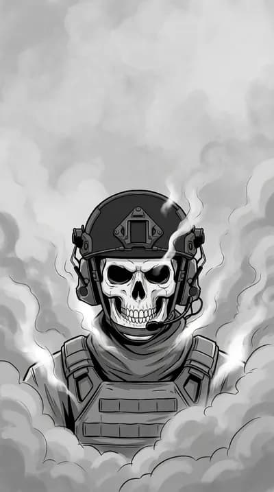 COD Smoke Skull Soldier wallpaper thumbnail