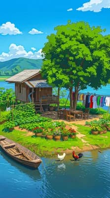 Riverside Stilt House wallpaper thumbnail