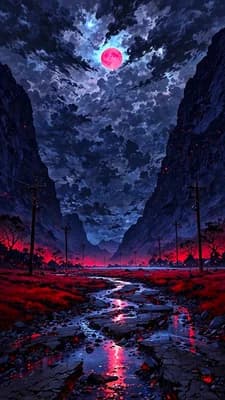 Crimson Moon Valley wallpaper thumbnail