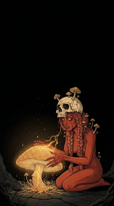 Mystic Mushroom Ritual wallpaper thumbnail