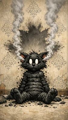 Smoking Cat Chaos wallpaper thumbnail
