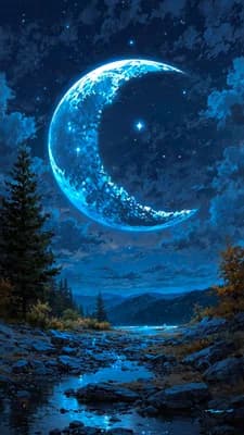 Crescent Lake Night wallpaper thumbnail