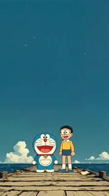 Doraemon with Nobita wallpaper thumbnail