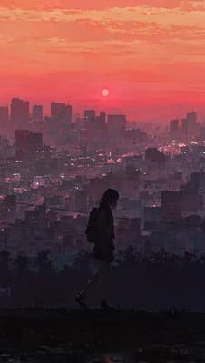 City Sunset Solitude wallpaper thumbnail