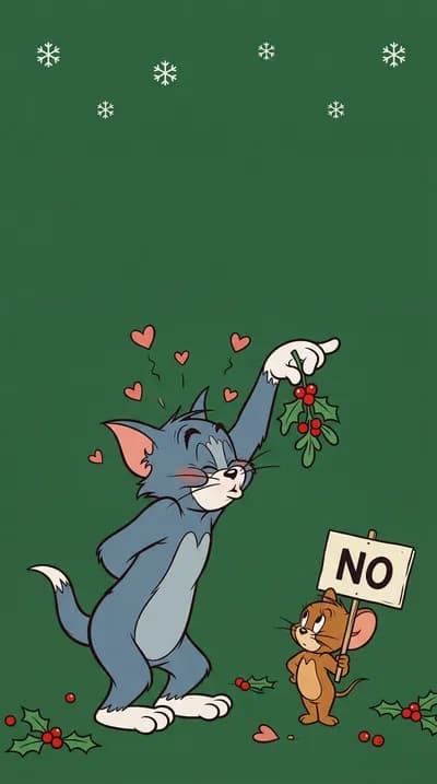 Tom and Jerry Christmas Fun wallpaper thumbnail