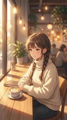 Cozy Cafe Moment wallpaper thumbnail