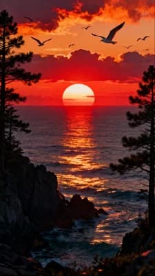 Sunset Ocean View wallpaper thumbnail