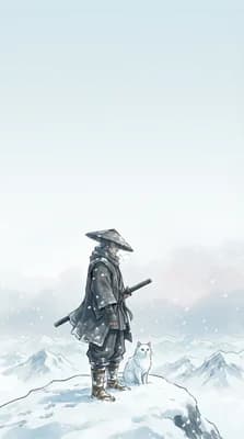 Samurai Snowy Peak wallpaper thumbnail
