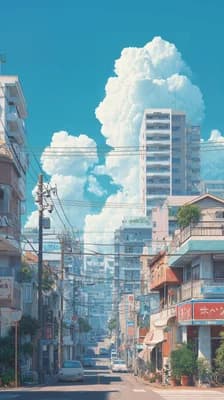 City Under Clouds wallpaper thumbnail